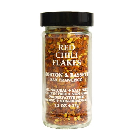 Morton & Bassett Crushed Red Chili Flakes, 1.3 oz – Single Spice