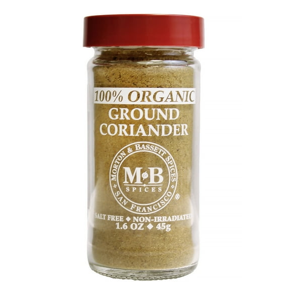 Morton & Bassett Organic Ground Coriander, 1.6 oz Single Spice