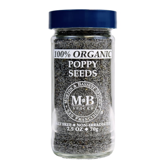 Morton & Bassett Organic Poppy Seeds, 2.5 oz Single Spice