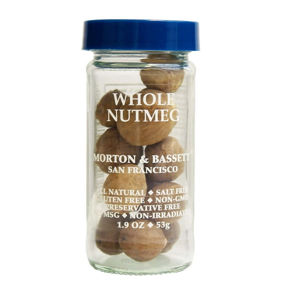 Morton & Bassett Whole Nutmeg, 1.9 oz – Single Spice