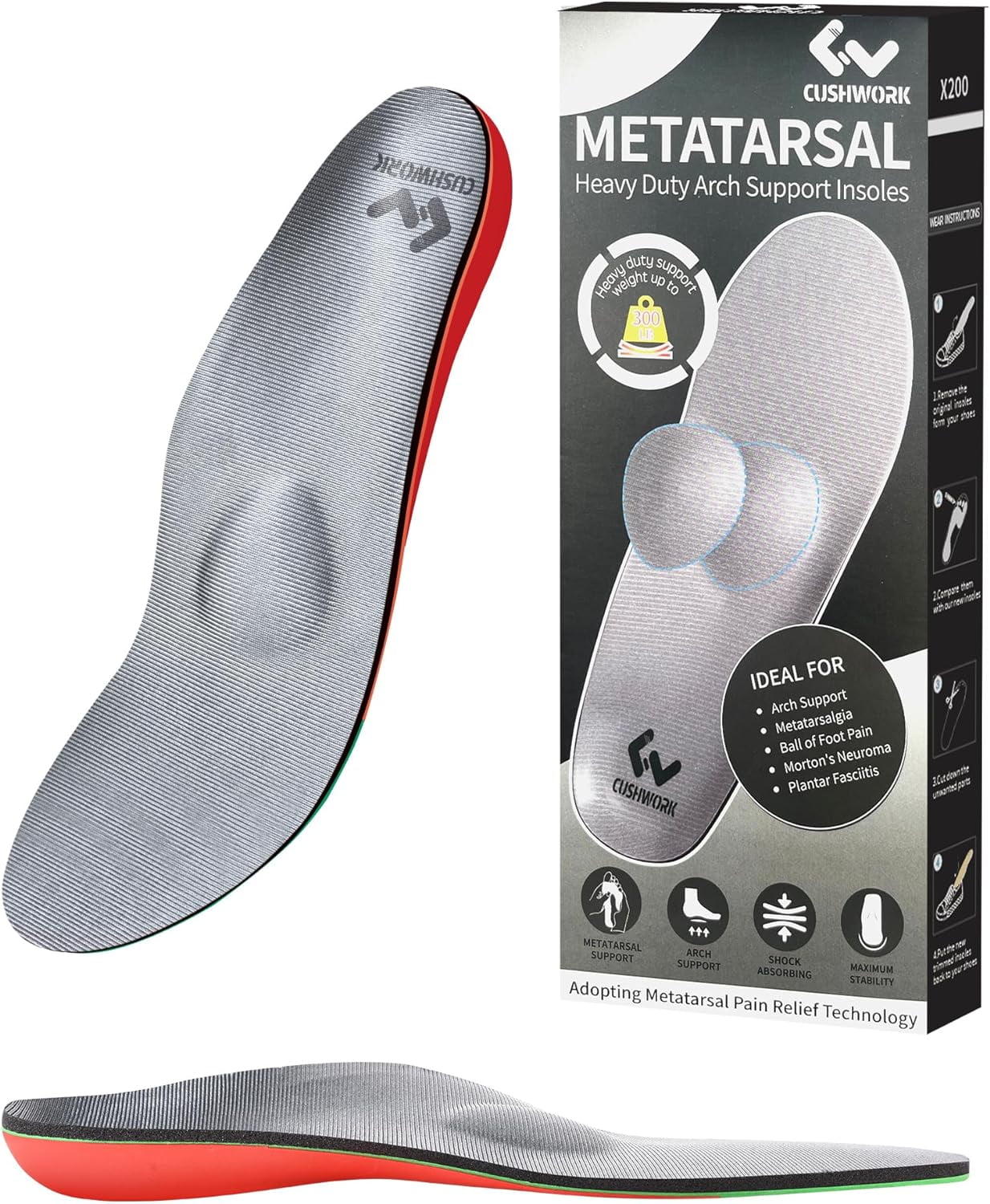 Morton's Neuroma Shoe Inserts for Metatarsalgia,Ball of Foot