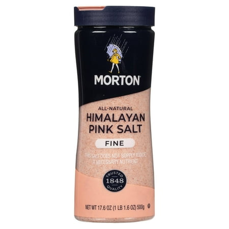 Mortons Himalayan Pink Salt Fine 17.6 oz Package May Vary