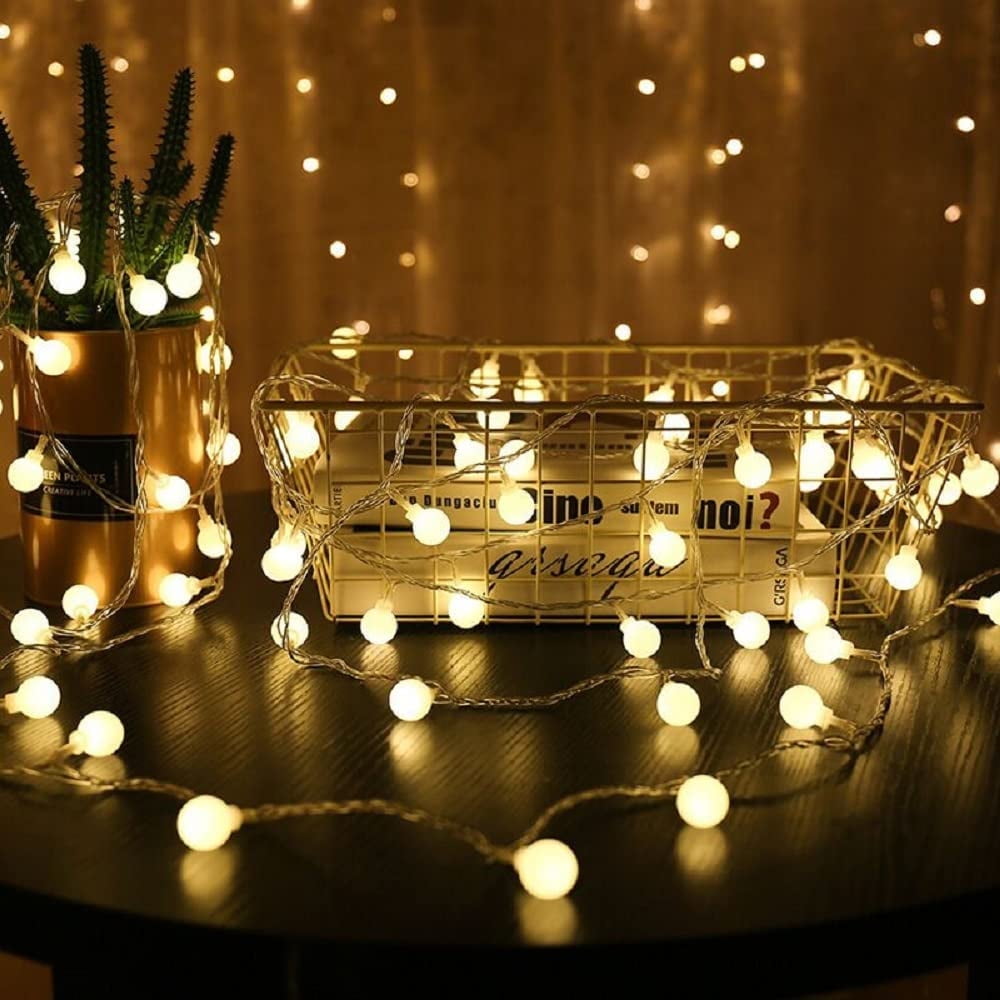 Morttic 1.5m 10 LED Bulb String Lights Battery Powered Warm White Globe  Fairy Lights for Holiday Christmas Wedding Party Birthday Decoration -  Walmart.com, image size:1000x1000