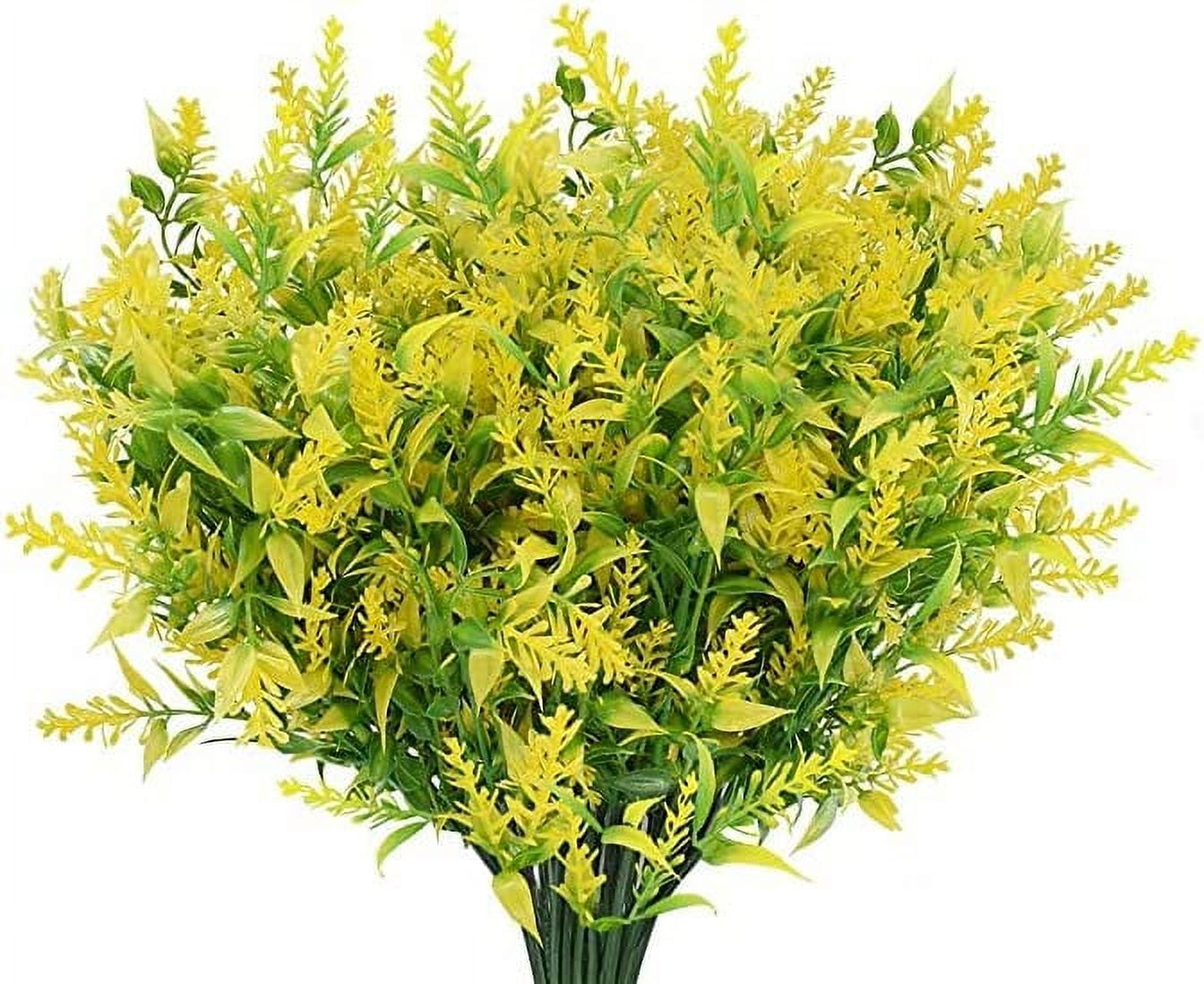 Morttic 10 Bundles Artificial Flowers, Outdoor UV Resistant Fake