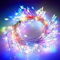 thumbnail image 1 of Morttic 10FT 100LEDs Christmas Fairy String Lights , 8 Modes USB Powered Firecracker Lights with Remote for Indoor Outdoor Home Party Garden Festival Decoration ,Multicolor, 1 of 7