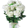 thumbnail image 1 of Morttic 10PCS Artificial Roses Flower Silk Rose with Stem Realistic Artificial Long Stem Rose Valentine's Day Fake Roses Bouquet for Wedding Home Decoration, 1 of 7