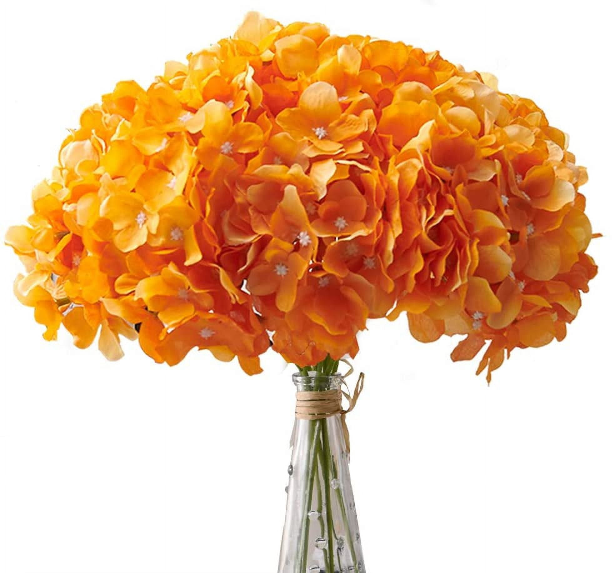 Morttic 10Pcs Artificial Flowers Silk Hydrangea Flowers Heads with ...