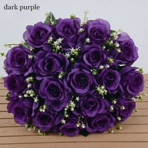 Morttic Artificial Rose Flower, 18 Heads Faux Rose Flower Silk Flowers with Stems Fake Flowers for Party Table Floral Arrangements Wedding Festival Living Room Home Decor 1 Pack