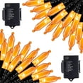 thumbnail image 1 of Morttic 2 Pack Orange String Lights 16.4Feet 50 LED Battery Operated Waterproof Mini Fairy Lights Show with 8 Modes for Outdoor Indoor Patio Xmas Tree Birthday Party Holiday Christmas Decorations, 1 of 8