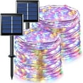 thumbnail image 1 of Morttic 2 Pack Solar Fairy Lights Outdoor , Each 66ft 200 LED Christmas Solar Lights Waterproof, 8 Modes Copper Wire Lights for Garden Tree Patio Wedding Party Decorations,, 1 of 18