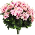 thumbnail image 1 of Morttic 2 Pcs Artificial Geraniums for Outdoor Silk Geranium Flowers Red Artificial Geranium Bush Faux Flowers Geraniums Branch for Garden Patio Grave Cemetary Vase Table Centerpiece Indoor Decor, 1 of 6