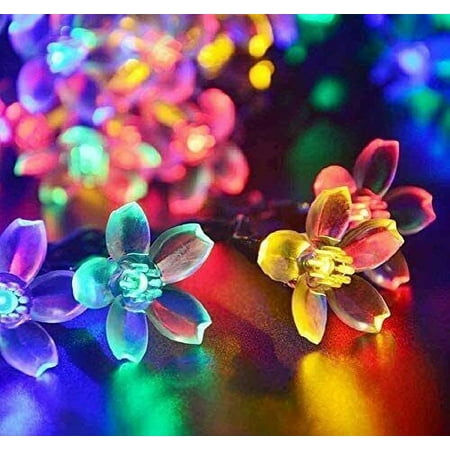 Morttic 20 LED Battery Operated Flower Fairy Garden Lights String Outdoor Party Wedding Decoration, Colorful