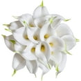 thumbnail image 1 of Morttic 20Pcs Calla Lily Artificial Flowers Wedding Bouquet Real Touch Latex Fake Flowers Home Wedding Party Decor, 1 of 6