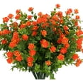 thumbnail image 1 of Morttic 24PCS Artificial Flowers, Fake Artificial Greenery UV Resistant No Fade Faux Plastic Plants for Wedding Bridle Bouquet Indoor Outdoor Home Garden Kitchen Office Table Vase(Orange Red), 1 of 7