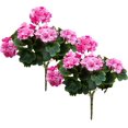 thumbnail image 1 of Morttic 2PCS 14'' Artificial Geraniums Silk Flowers Outdoor Garden Hanging Basket Porch Home Decor, 1 of 7