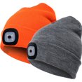 thumbnail image 1 of Morttic 2Pcs Unisex Knit Beanie Hat with Headlamp Button Battery Knit Hat With Light LED Knit Hat Winter LED Hat Light, 1 of 5