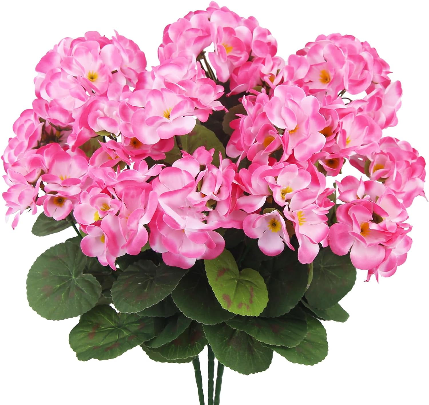 Morttic 3 Pcs Artificial Geraniums Flowers Silk Geraniums for Outdoors ...