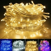 Morttic 32.8FT 100 LED Indoor/Outdoor Fairy String Lights Plug in, Waterproof Christmas Lights with 8 Lighting Modes for Bedroom, Wedding, Party, Garden, Christmas Tree Decoration