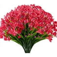 thumbnail image 1 of Morttic 4 Bundles Artificial Daffodils Flowers, Fake Artificial Greenery UV Resistant No Fade Faux Plastic Plants Indoor Outdoor Home Decor (Red), 1 of 6