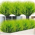 thumbnail image 1 of Morttic 4 Bundles Artificial Outdoor Plants Plastic Wheat Grass Greenery Shrubs UV Resistant Fake Plastic Shrubs for Outside Home Garden Yard Decoration, 1 of 6