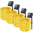 thumbnail image 1 of Morttic 4 Pack Solar Fairy Lights Outdoor , Each 66ft 200 LED Christmas Solar Lights Waterproof, 8 Modes Copper Wire Lights for Garden Tree Patio Wedding Party Decorations,, 1 of 16