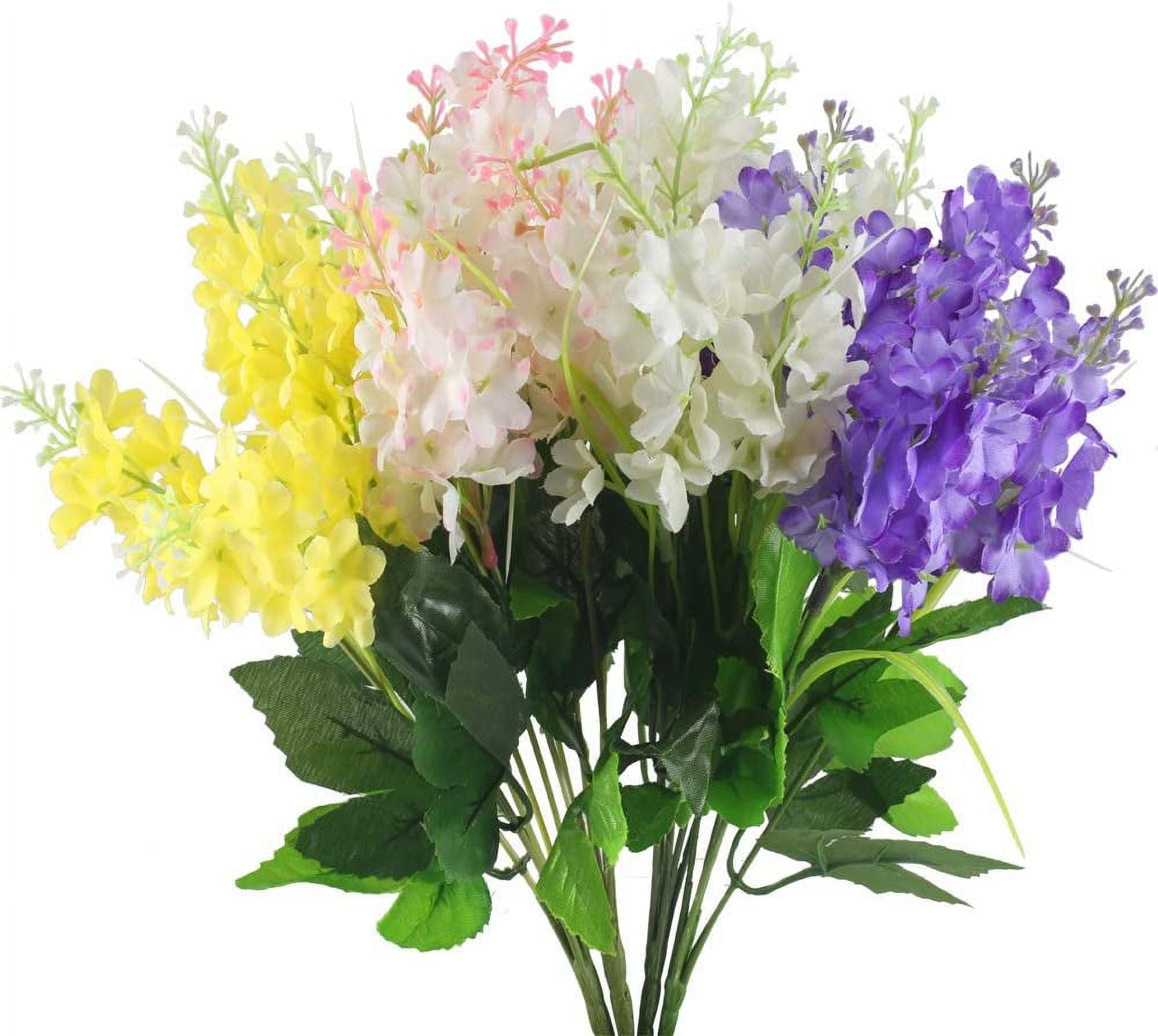 Morttic 4pcs Artificial Wisteria Bundle Fake Flowers Silk Floral ...