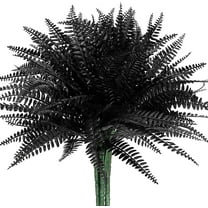 Morttic 4Pack Artificial Black Boston Fern Plants Vines Fake Bundles UV Resistant Shrubs Plant for Autumn Thanksgiving Indoor Outdoor Home Decoration