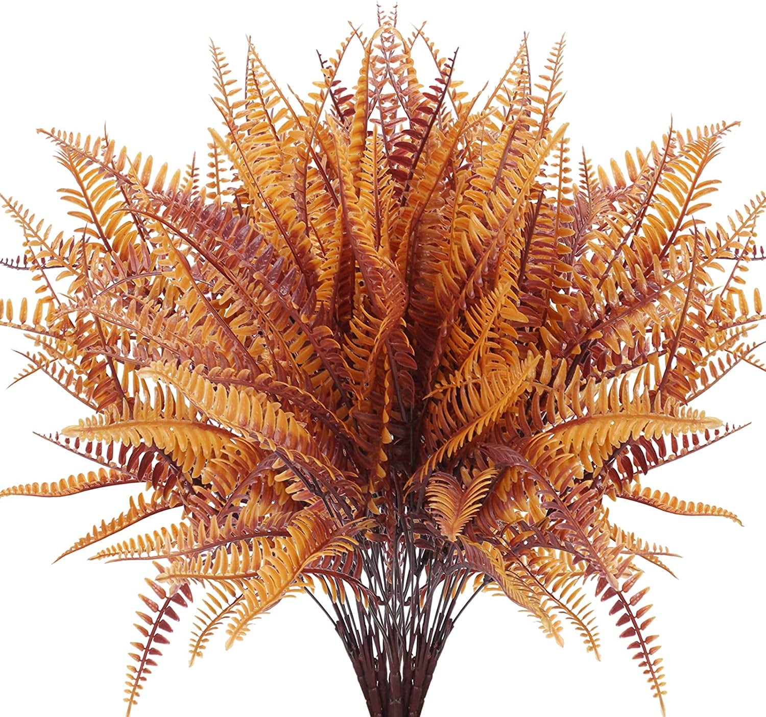 Morttic 4Pack Artificial Fall Boston Fern Plants Vines Fake Bundles UV