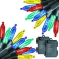 thumbnail image 1 of Morttic 50 LED Christmas Mini String Lights, 16 Ft Battery Operated Christmas Mini String Lights with 8 Lighting Modes, Indoor Outdoor Christmas Mini Fairy String Lights (2 Pack, Multicolored), 1 of 7