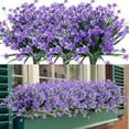 thumbnail image 1 of Morttic 6 Bundles Artificial Camellia Flowers No Fade Faux Autumn Plants, Fake Indoor Outdoor Greenery for Thanksgiving Christmas Wedding Party Home Garden Fireplace Decor (Purple), 1 of 9