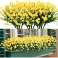 thumbnail image 1 of Morttic 6 Bundles Artificial Camellia Flowers No Fade Faux Autumn Plants, Fake Indoor Outdoor Greenery for Thanksgiving Christmas Wedding Party Home Garden Fireplace Decor (Yellow), 1 of 9