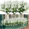 thumbnail image 1 of Morttic 6 Bundles Artificial Flowers,Outdoor UV Resistant Fake Camellia No Fade Faux Plastic Greenery Plants for Wedding Bridle Bouquet Indoor Outside Home Garden Kitchen Office Table Vase (White), 1 of 16