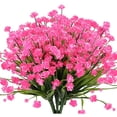 thumbnail image 1 of Morttic 6 Bundles Artificial Flowers for Outdoors UV Resistant Plastic Flowers Fake Plants Spring Flowers in Bulk for Indoor Outdoor Cemetery Home Wedding Vase Pots Decorations (Pink), 1 of 7