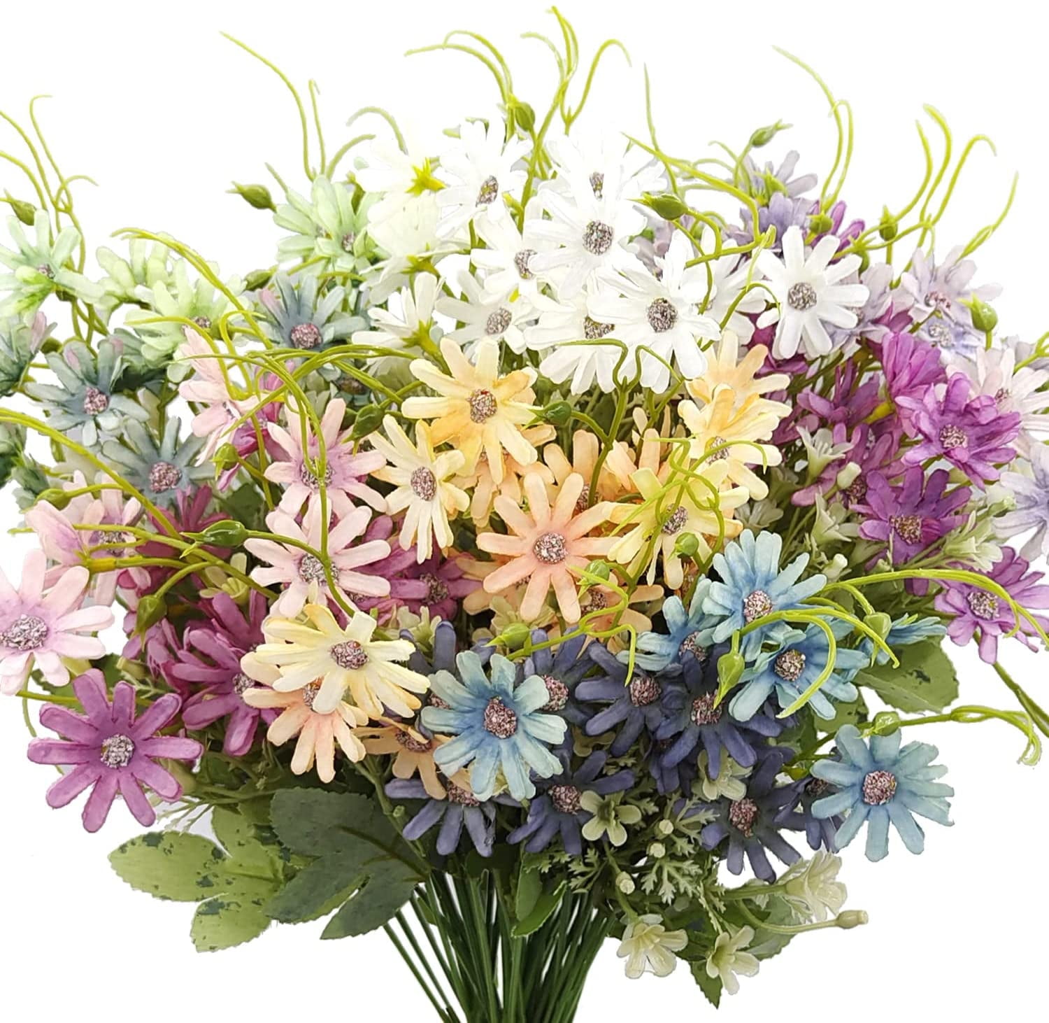 Champagne Silk Daisy Outdoor Faux Flower Bouquet