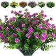 thumbnail image 1 of Morttic 6 Pcs Artificial Flowers, Outdoor UV Resistant Fake Plants Faux Greenery Shrubs Plastic Flowers for Indoor Outside Home Garden Wedding Office Decor(Fuchsia), 1 of 6