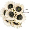 thumbnail image 1 of Morttic 7PCS White Sunflowers Artificial Flowers, Fake Silk Sunflower with Stem Vintage Fall Sunflower Decorations for Autumn Home Wedding Party Birthday Bulk Single, 1 of 8