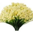 thumbnail image 1 of Morttic 8 Bundles Artificial Daffodils Flowers, Fake Artificial Greenery UV Resistant No Fade Faux Plastic Plants for Wedding Bridle Bouquet Outdoor Home Garden Office Table Vase Decor (Yellow), 1 of 6