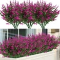 thumbnail image 1 of Morttic 8 Bundles Artificial Flowers Fake Outdoor Plants Faux Uv Resistant Lavender Flower Plastic Shrubs Indoor Outside Hanging Decoration (Fuchsia), 1 of 7