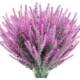 thumbnail image 1 of Morttic 8 Bundles Artificial Lavender Fake Flowers, Outdoor UV Resistant Faux Plants Plastic Greenery for Wedding Bouquets, Farmhouse Outside Patio Home Decor (Fuchsia), 1 of 7