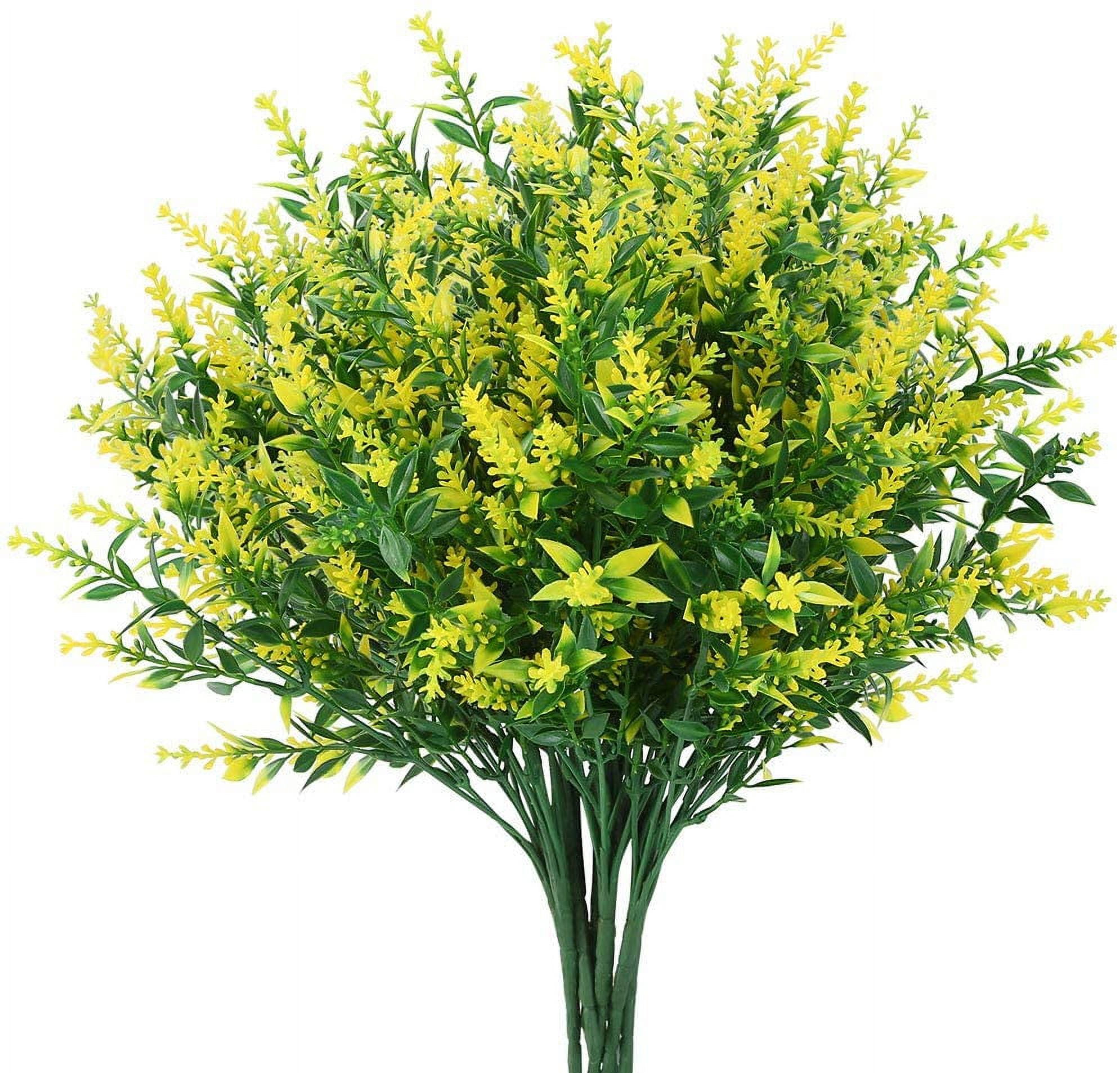 Morttic 8 Bundles Artificial Lavender Flowers, Fake Flowers Outdoor UV ...