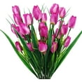 thumbnail image 1 of Morttic 8 Pcs Tulips Artificial Flowers for Outdoors, Fake Plants Faux Plastic Silk Floral Arrangement for Home Indoor Outside Table Vase Garden Spring Decor, 1 of 6