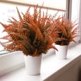 thumbnail image 1 of Morttic 8Pack Artificial Fern Plants Fake Fall Boston Ferns Faux Shrubs Plants for Indoor Outdoor Hanging Planter Home Garden Decorations, 1 of 8