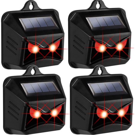 Morttic Predator Eye Red LED Lights Coyote Skunk Raccoon Deterrent Solar Powered Animal Repellent