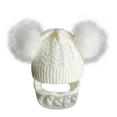 thumbnail image 1 of Morttic Baby Boy Girls Hats 2PCS Kid Knitting Wool Hemming Keep Warm Winter Hiarball Cap +Scarf Set Hat, 1 of 3