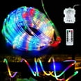 thumbnail image 1 of Morttic LED Rope Lights Battery Operated String Lights 72Ft 200 LEDs 8 Modes Hanging Fairy Lights Dimmable/Timer with Remote for Garden Party Halloween Christmas Decoration,Multicolor, 1 of 10