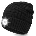 thumbnail image 1 of Morttic Bluetooth Beanie Hat with Light, Upgraded 5 LED USB Rechargeable Musical Knitted Cap with Headphone and Built-in Stereo Speakers & Mic, Men Women LED Headlamp Hat for Running,Hiking Black, 1 of 8