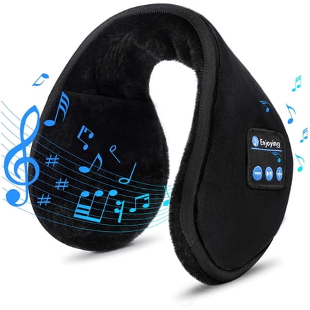 Morttic Bluetooth Ear Muffs - Bluetooth 5.0 Headphones Earmuffs Running Ear Warmers Earmuffs for Women Winter Music Earmuffs Outdoor for Women Men Dad Mom Teens