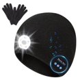 thumbnail image 1 of Morttic Bluetooth LED Beanie Hat with Gloves,Updated Rechargeable 5 LED Headlamp Cap with Wireless Headphones,Build in Mic,Unisex Knit Skull Cap Hats for Men Women Teen, 1 of 9