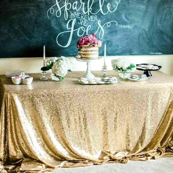 Morttic Champgane 31.5’’ Sequin Tablecloth Runners Glitter Wedding Party Round Table Cloth Table Linens Christmas Birthday Party Decor