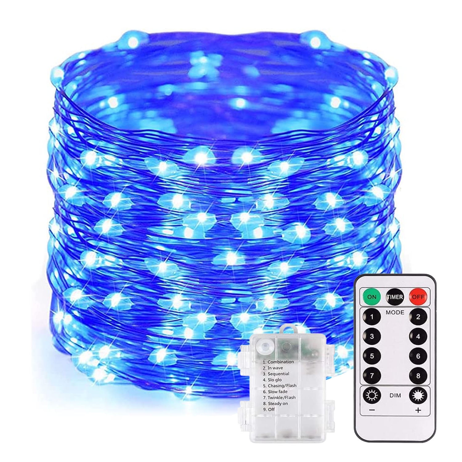 Morttic Christmas Fairy Lights Battery Operated,16ft 50LED String ...